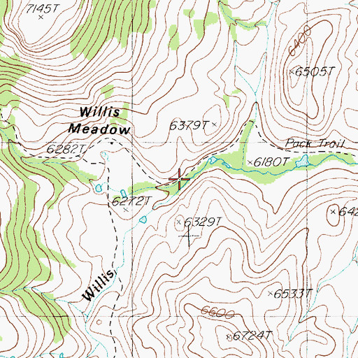 Topographic Map of Black Canyon Creek, NV