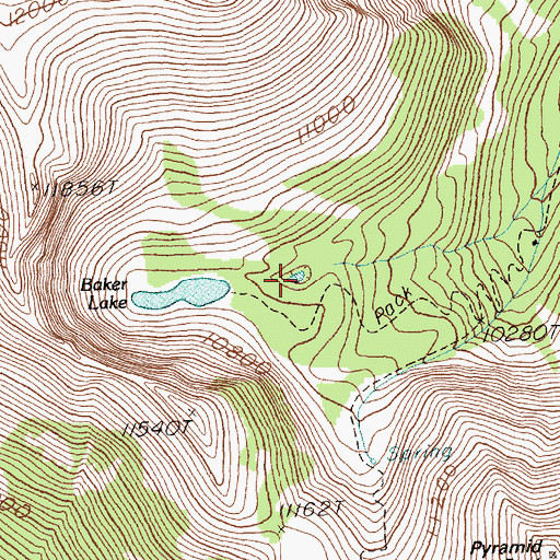 Topographic Map of Treasure Lake, NV