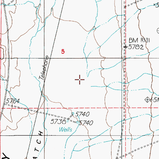 Topographic Map of Hunts Creek, NV