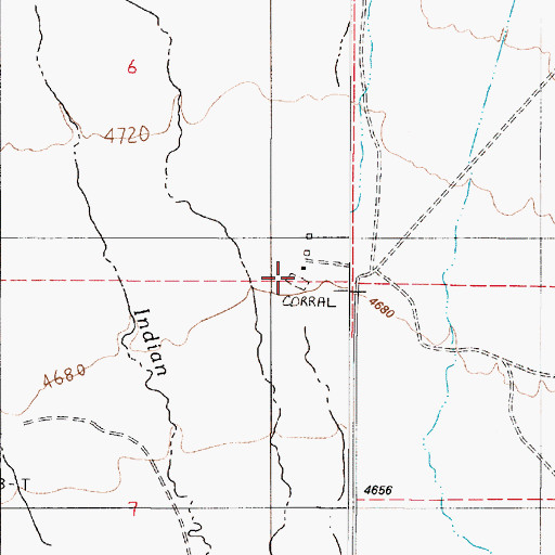 Topographic Map of Lye Ranch, NV