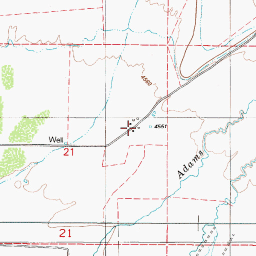 Topographic Map of Cerri Ranch, NV