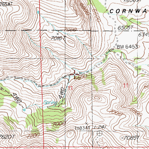 Topographic Map of Ichabod Range, NV