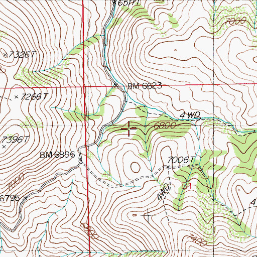 Topographic Map of Buck Creek Mountains, NV