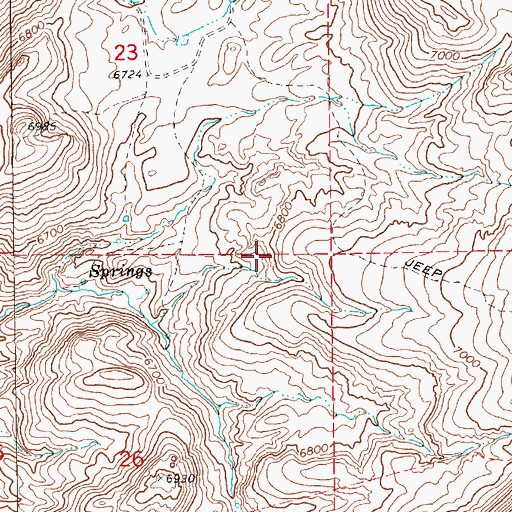 Topographic Map of Bone Mountains, NV