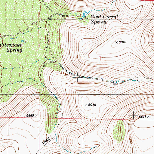 Topographic Map of Ararat Hills, NV