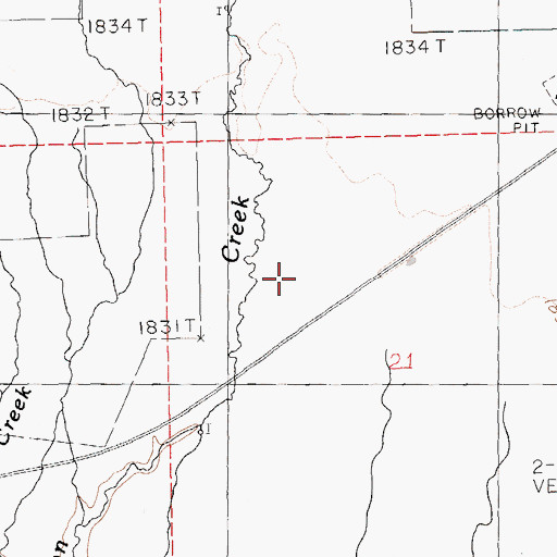 Topographic Map of Millers (historical), NV