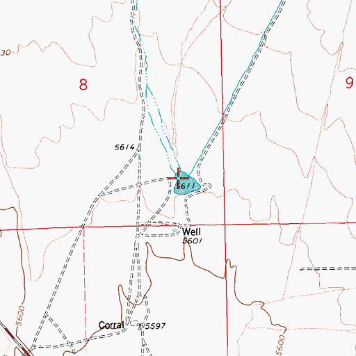 Topographic Map of Martins Creek, NV