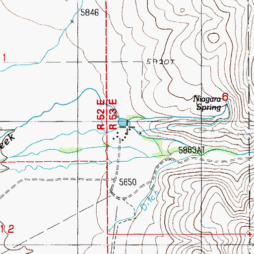 Topographic Map of Jerret Creek, NV