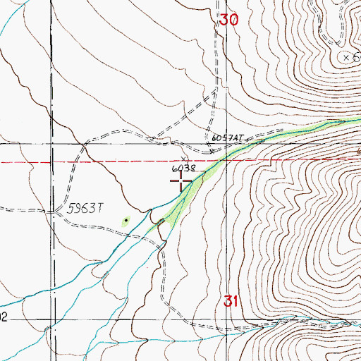 Topographic Map of Snow Creek, NV