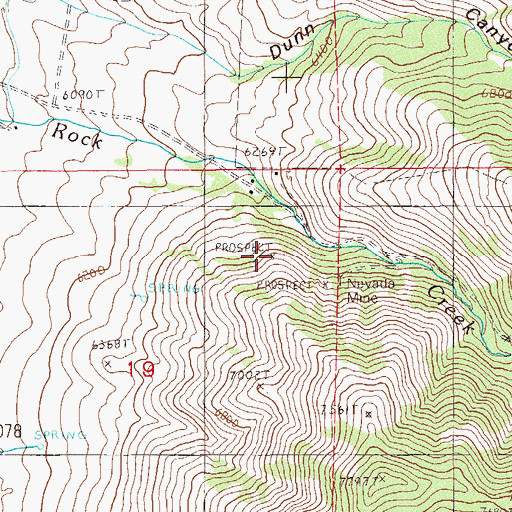 Topographic Map of Little Giant Lode, NV