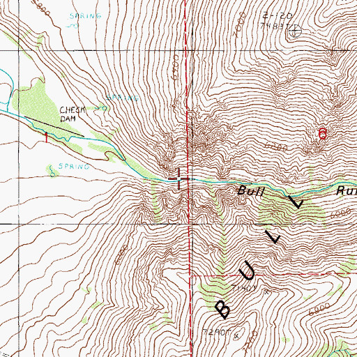 Topographic Map of Devils Gap, NV