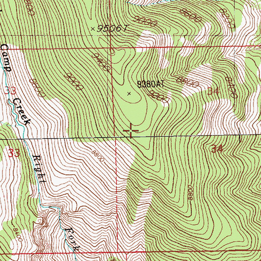 Topographic Map of Marys River Range, NV