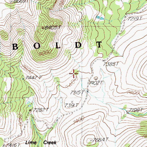 Topographic Map of Elk Mountains, NV