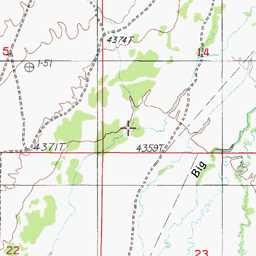 Topographic Map of Woodman Creek, NV