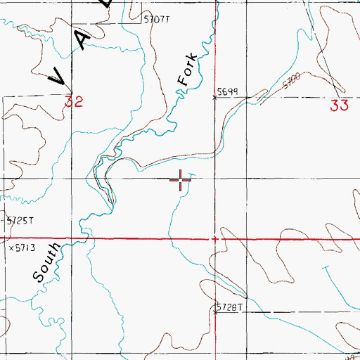 Topographic Map of Taylors Caon Creek, NV