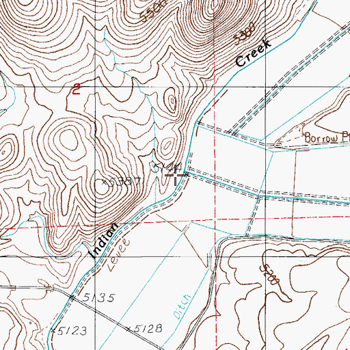 Topographic Map of Silver Creek Valley, NV