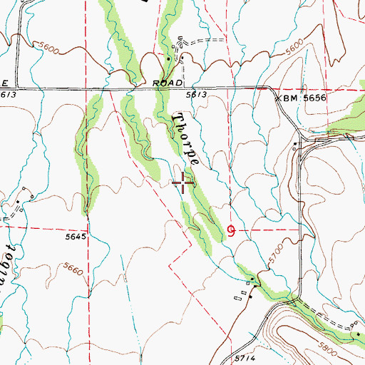 Topographic Map of Thorpe Canyon, NV