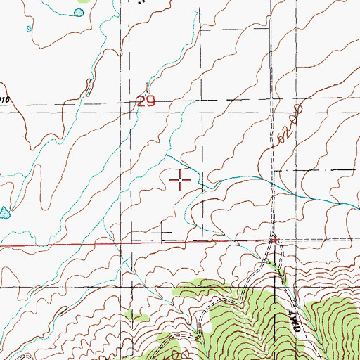 Topographic Map of Snell Canyon, NV