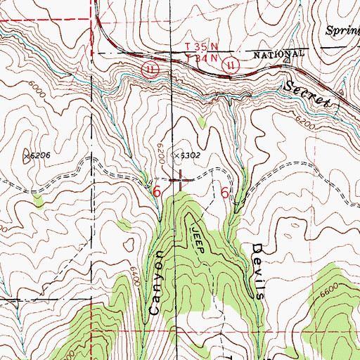 Topographic Map of Humboldt Pass, NV