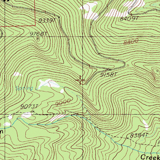 Topographic Map of Seren View Point, NV