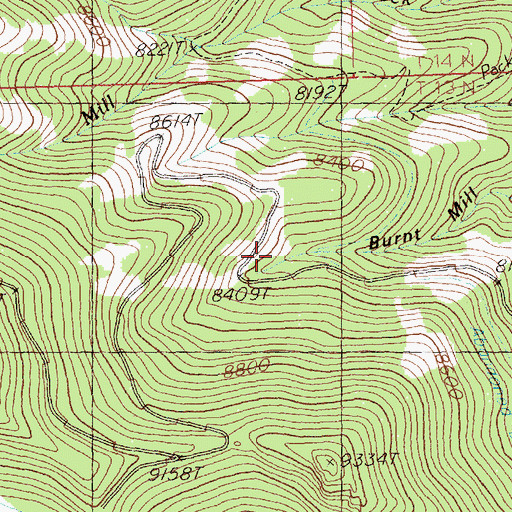 Topographic Map of Osceola Ditch Point of Interest, NV