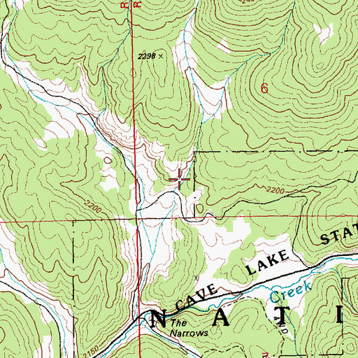 Topographic Map of Cave Lake State Park, NV