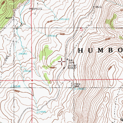Topographic Map of California Spring Forest Service Facility, NV