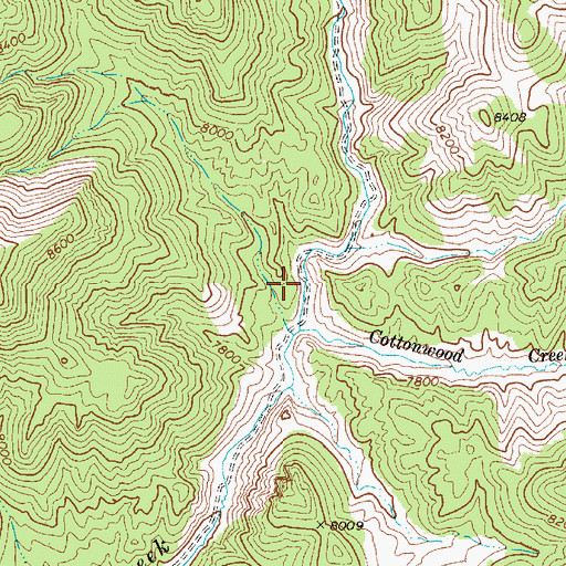 Topographic Map of Barley Creek Trailhead, NV