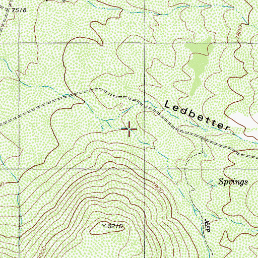 Topographic Map of Ledbetter Administrative Site, NV