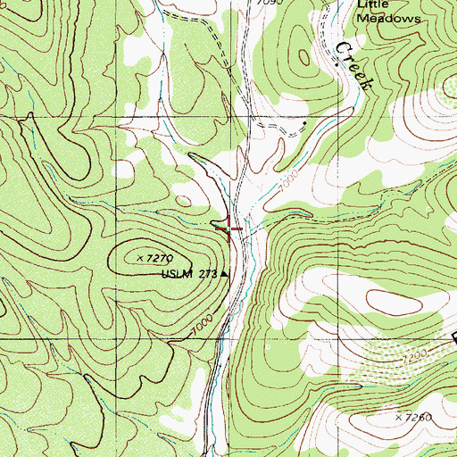 Topographic Map of Weeks Canyon Trailhead, NV