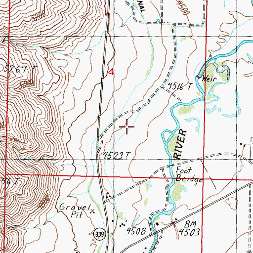 Topographic Map of Sanders Canal, NV