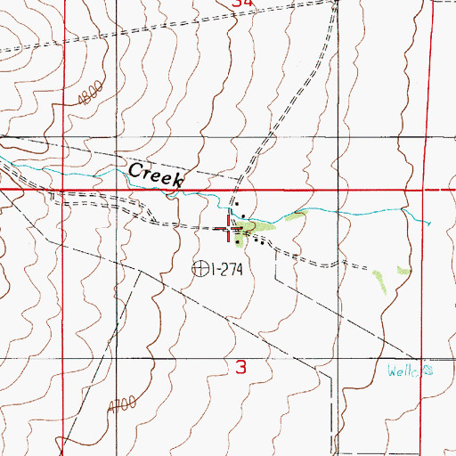 Topographic Map of Casinelli Ranch, NV