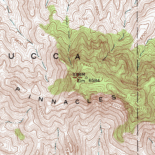 Topographic Map of Yucca Mountain, NV