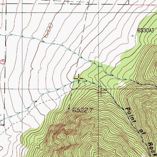 Topographic Map of Point of Rocks Canyon, NV