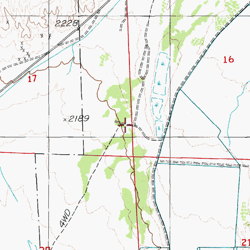 Topographic Map of Carson Marsh, NV