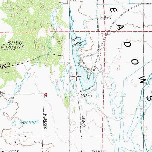 Topographic Map of Horseshoe Reservoir, NV