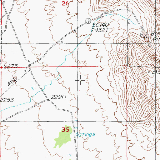 Topographic Map of Mary Scott Spring, NV