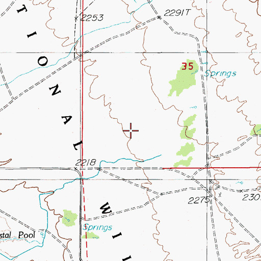 Topographic Map of Marsh Spring, NV