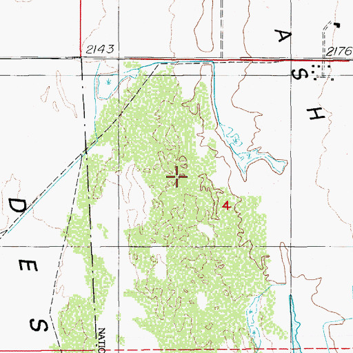 Topographic Map of Horseshoe Marsh, NV