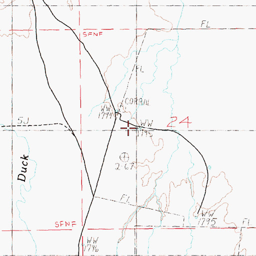 Topographic Map of Fera Fifteen, NV