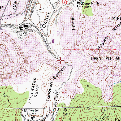 Topographic Map of Ruth (historical), NV
