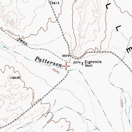 Topographic Map of Eight Mile Ranch, NV