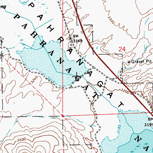 Topographic Map of Middle Pond, NV