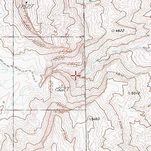 Topographic Map of Bluff Spring, NV