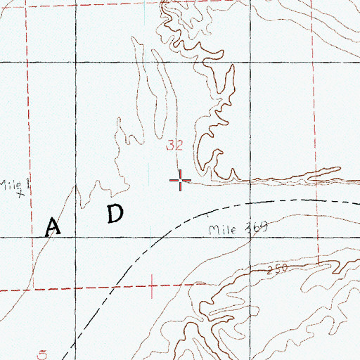 Topographic Map of Old Bonelli Ferry (historical), NV