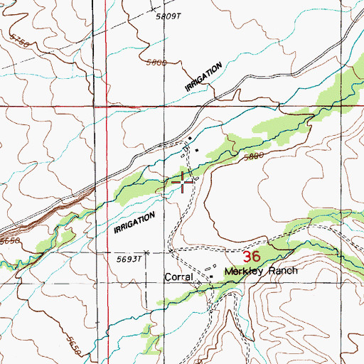 Topographic Map of Dry Creek, NV