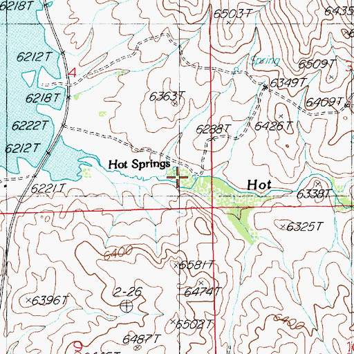 Topographic Map of Hot Springs (historical), NV