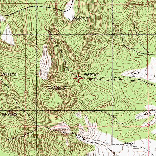 Topographic Map of Abel Spring, NV