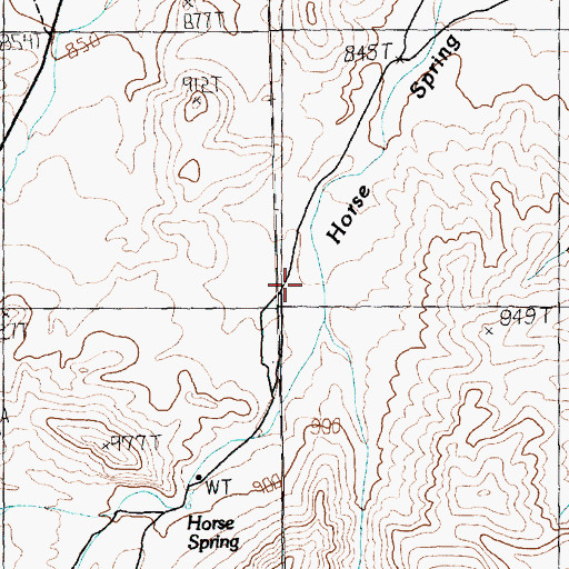 Topographic Map of Bauer (historical), NV