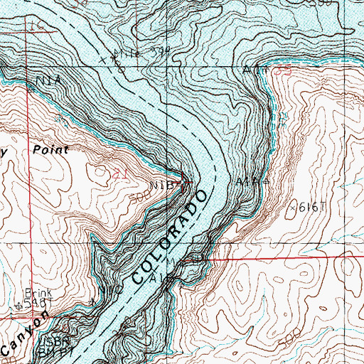 Topographic Map of Cape Horn, NV